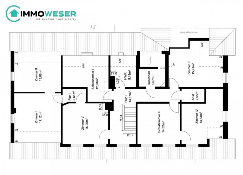 42 Grundriss OG Einfamilienhaus Riede