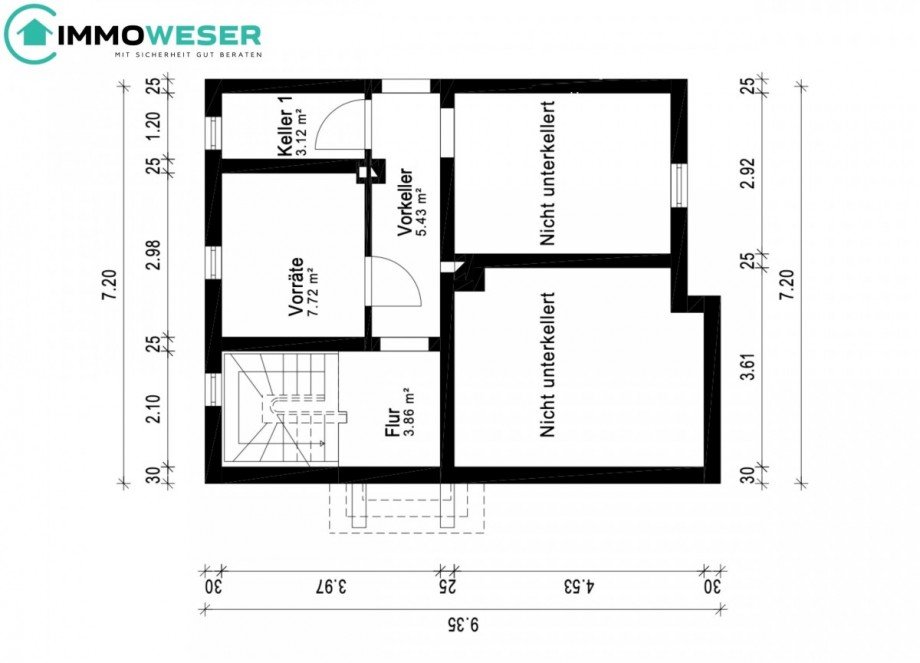 26 Grundriss Kellergeschoss Doppelhaush�lfte Martfeld
