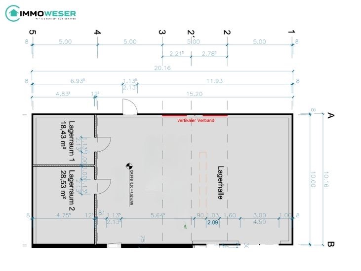 16 Grundriss Gewerbehalle (1) Lager Stuhr