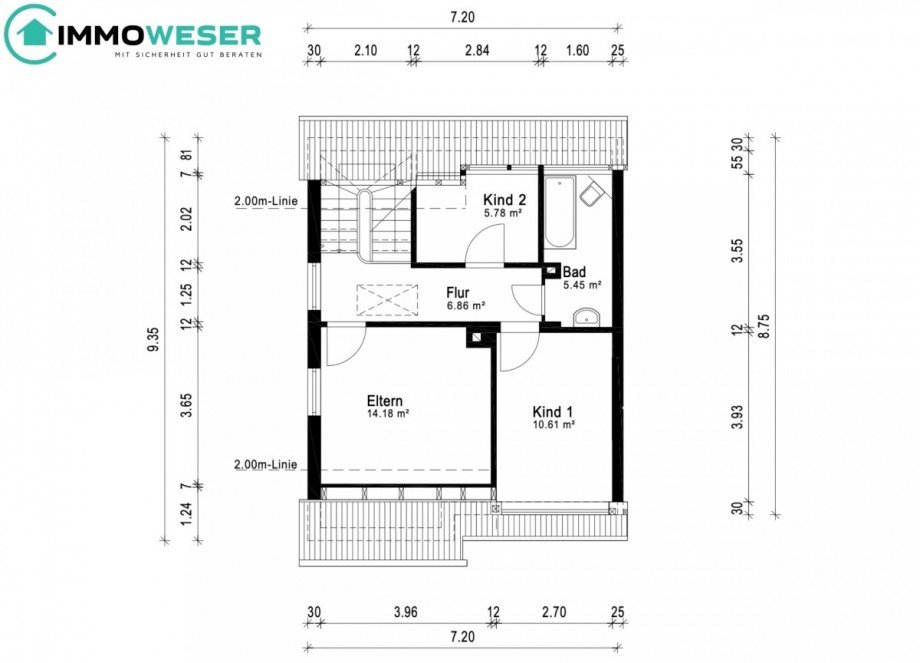 14 Grundriss OG Doppelhaush�lfte Martfeld