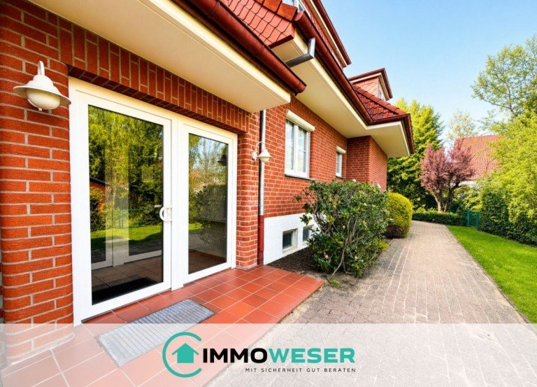 01 Hauseingang Lilienthal Etagenwohnung Gepflegte 2-Zimmerwohnung mit Balkon, Garten und Pkw-Stellplatz