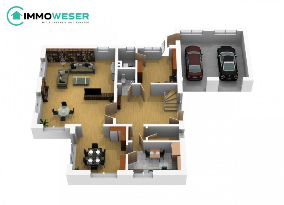 35 Grundriss EG animiert Einfamilienhaus Emtinghausen