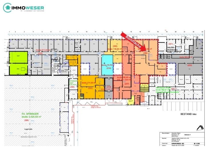 15 Grundriss - B�rofl�che Lager Stuhr