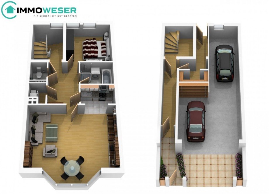 31 Grundrisse - animiert Etagenwohnung Bremen