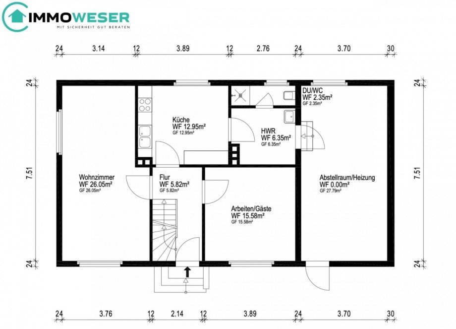 32 Grundriss EG Einfamilienhaus D�rverden