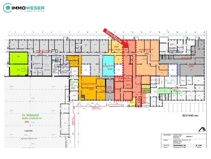 17 Grundriss - B�rofl�che Lager Stuhr