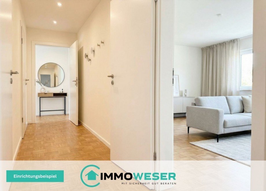 08 Einrichtungsbeispiel Flur OG Einfamilienhaus Ottersberg