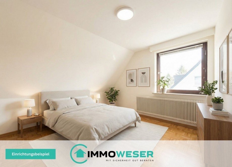 18 Einrichtungsbeispiel Schlafzimmer OG Einfamilienhaus Ottersberg