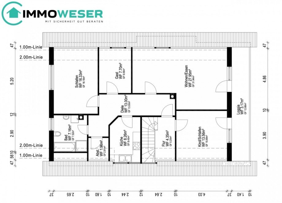 40 Grundriss OG Zweifamilienhaus Syke