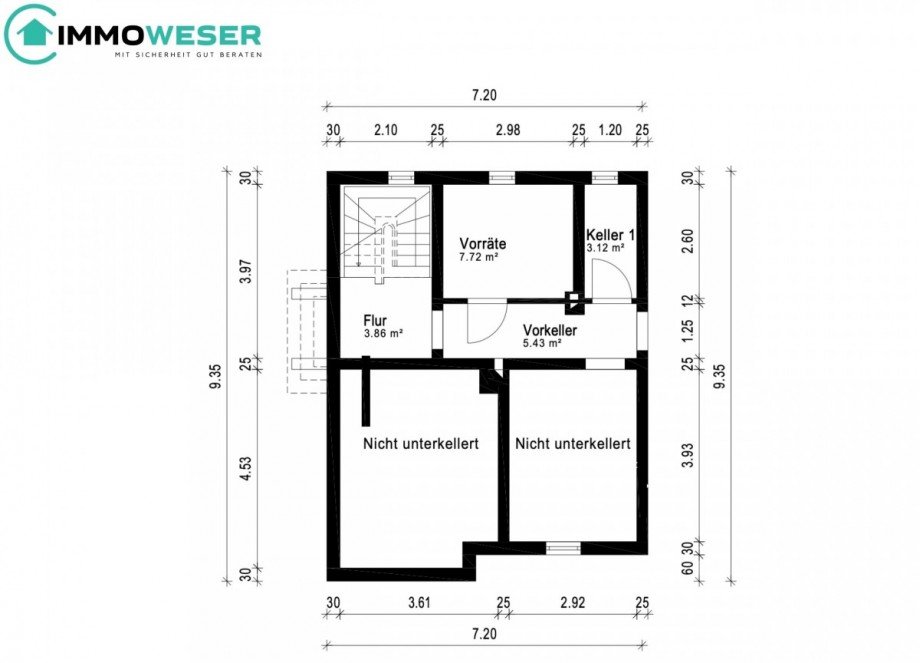 16 Grundriss Kellergeschoss Doppelhaush�lfte Martfeld