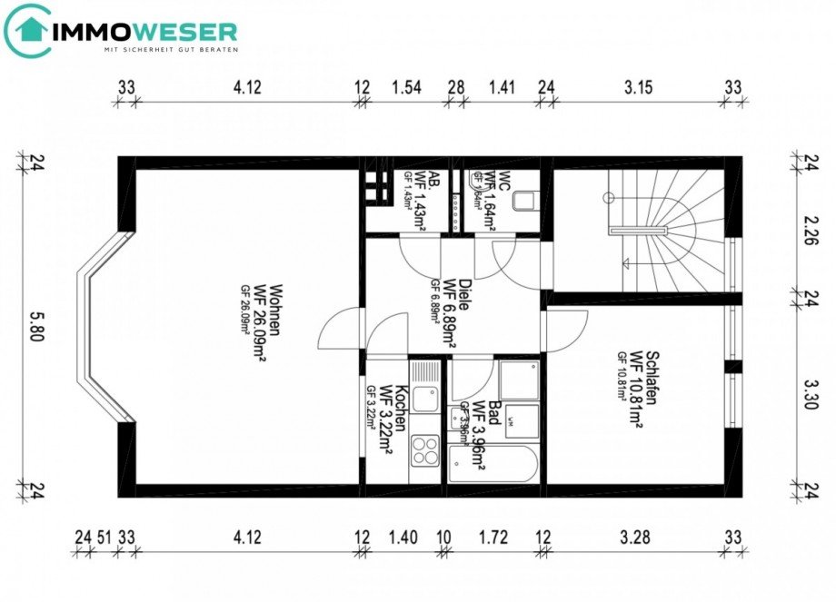 30 Grundriss Etagenwohnung Bremen