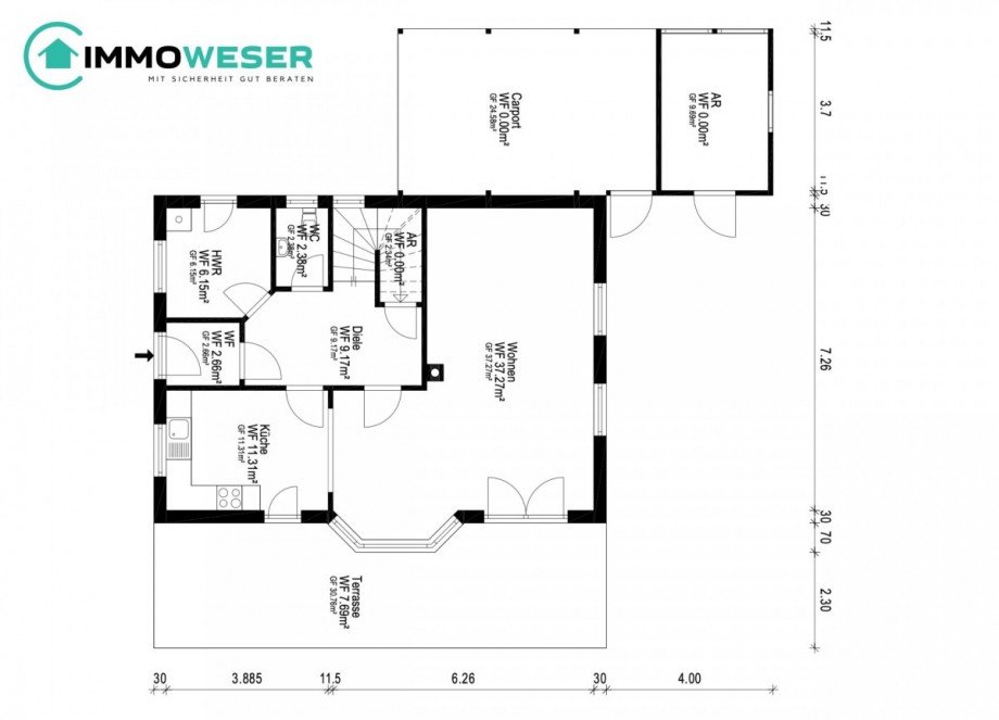 37 Grundriss EG Einfamilienhaus Emtinghausen