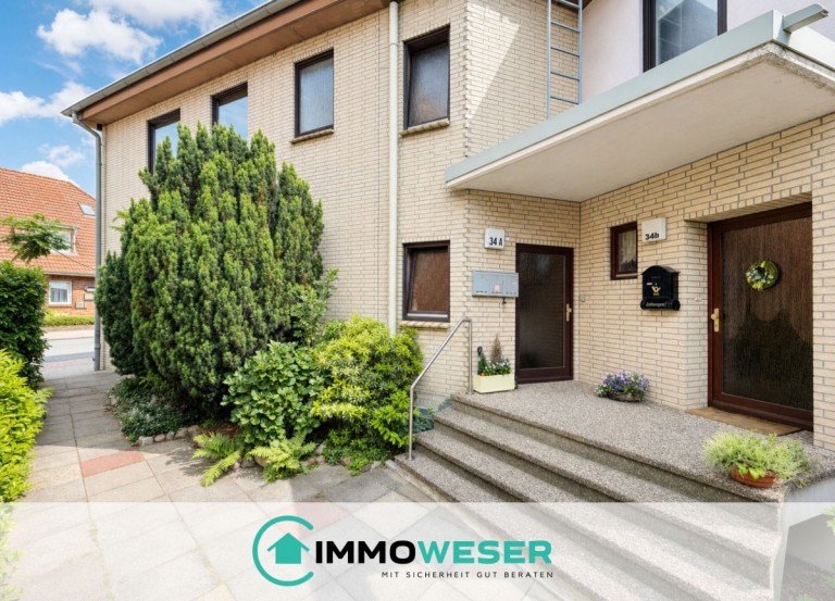 01 Ansicht Eingang Achim Etagenwohnung Modernisierte 3-Zimmer-Wohnung mit Balkon in Achim