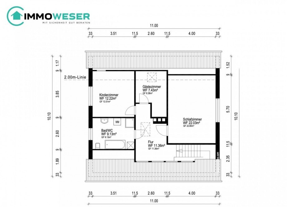 36 Grundriss OG Einfamilienhaus Thedinghausen
