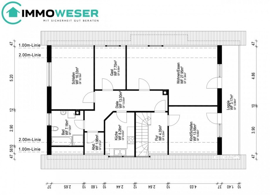 38 Grundriss OG Zweifamilienhaus Syke