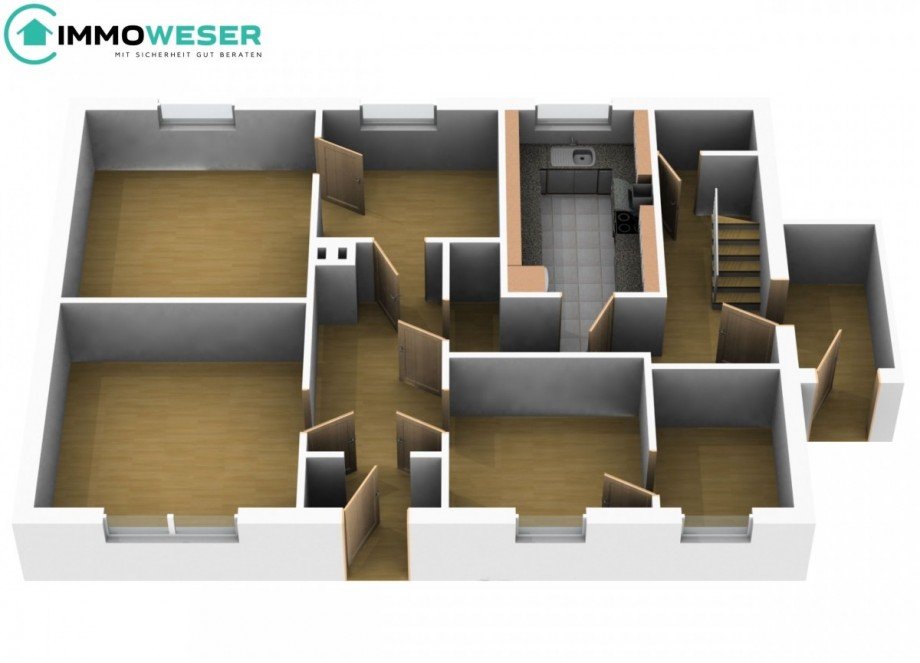 34 Grundriss EG - animiert Einfamilienhaus Ottersberg