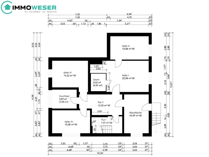 41 Grundriss Kellergeschoss Einfamilienhaus Riede