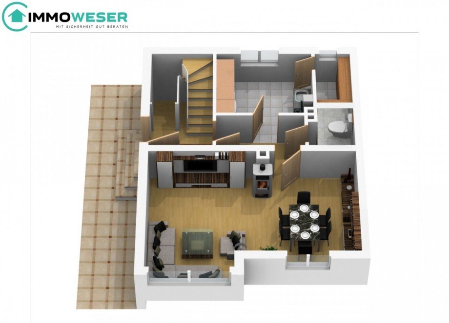 35 Grundriss EG - DHH Nr. 5a Doppelhaush�lfte Martfeld