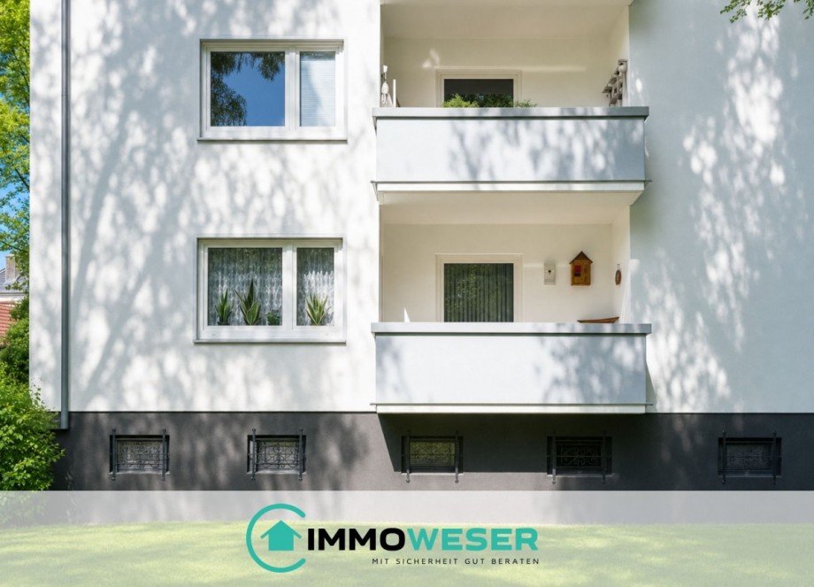 05 Ansicht Balkon Erdgeschosswohnung Bremen