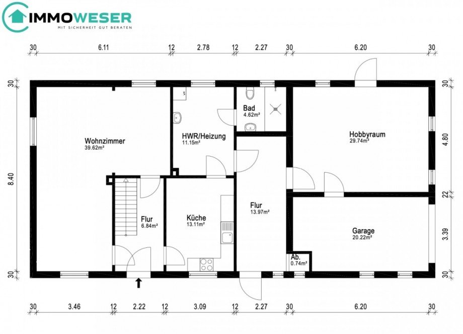 33 Grundriss EG Einfamilienhaus Bassum