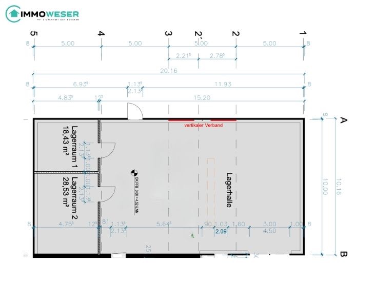 22 Grundriss Gewerbehalle (1) Lager Stuhr